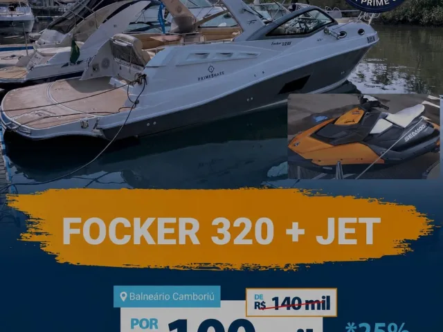 Lancha Compartilhada Fibrafort Focker 320