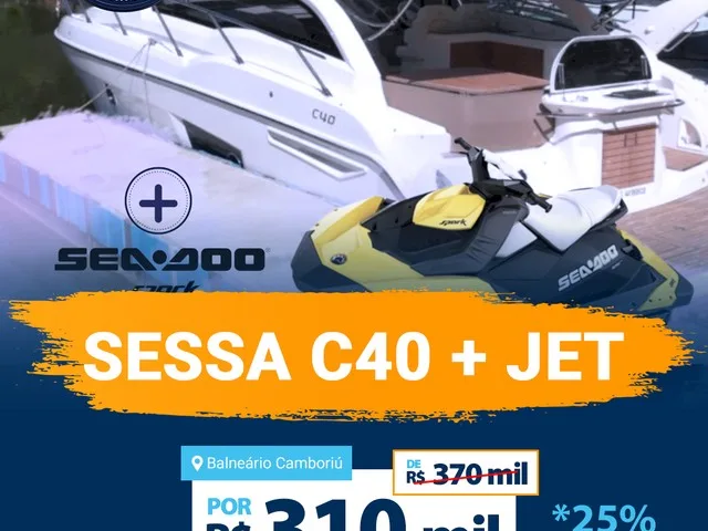 Lancha Compartilhada Sessa C40 com jet ski